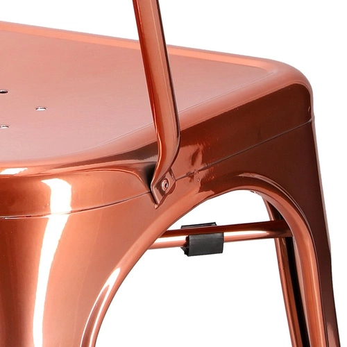 Kovová židle Paris měděná do jídelny a kuchyně ve stylu loft inspirovaná Tolix D2.DESIGN
