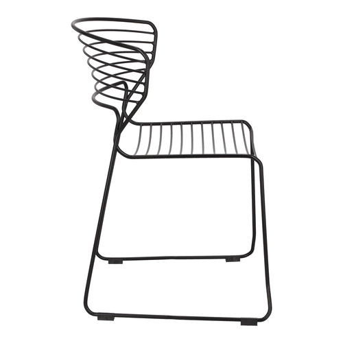 Sada 4 černých židlí Hilly