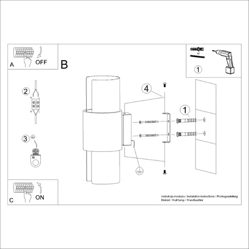 Nástěnné svítidlo FLASH 2 bílé moderní ocelové nastavitelné do obývacího pokoje a ložnice SOLLUX