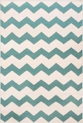 Moderní bavlněno-vlněný koberec Chevron White Oaks 120x180 mátový do obýváku