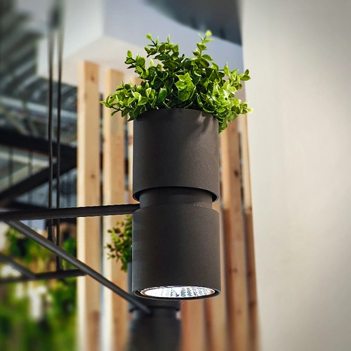 Nástěnné svítidlo KUKKIA černé moderní kovové loftové do obýváku a ložnice Thoro