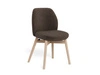 Jídelní čalouněná židle Joy hnědá bělený dub Actona