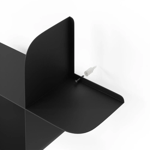 Sada 2 moderních černých nástěnných polic Montage Umbra na knihy a dekorace