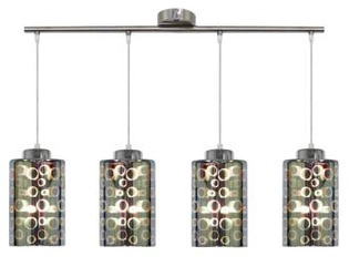 Závěsné svítidlo Nocturno chrom 4x nastavitelné do obýváku, kuchyně nebo nad stůl