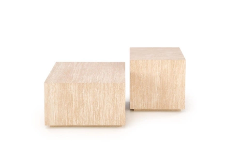 Konferenční stolek Travertino čtvercový 60x60 moderní do obýváku imitace travertinu Intesi