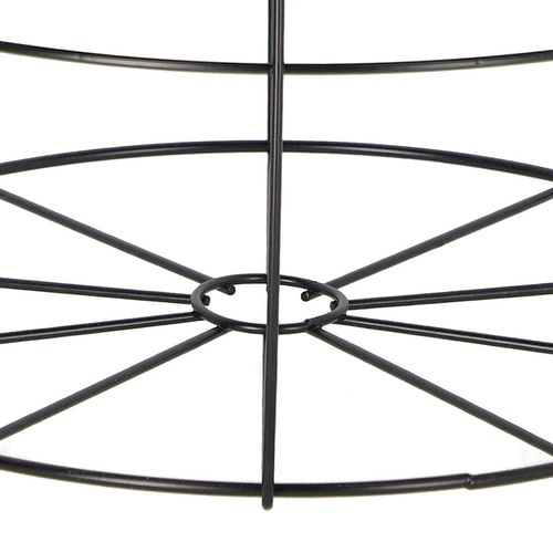 Kovový kulatý konferenční stolek s úložným prostorem černý do obýváku industriální Intesi