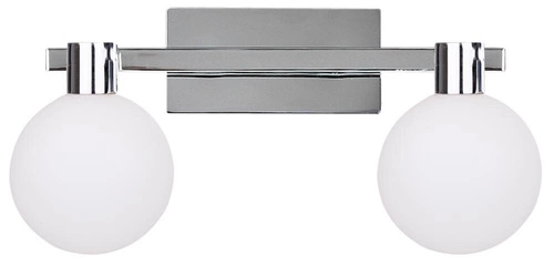 Nástěnné svítidlo Maldus moderní chrom bílé sklo dvojité do obýváku a ložnice CANDELLUX