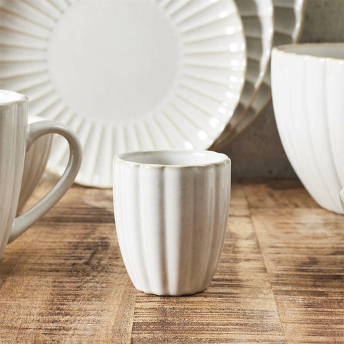 Keramický béžový espresso šálek 120 ml moderní Intesi Vlora na kávu