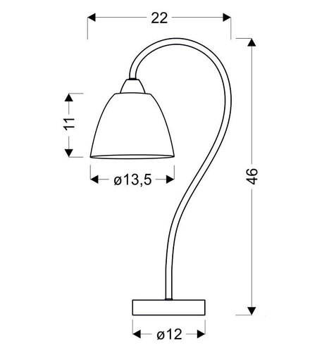 Moderní stolní lampa Elf Candellux Lighting bílá s chromem do obýváku a ložnice