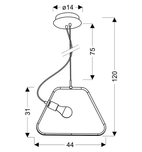 Závěsné svítidlo Ikaria 42 moderní černé LED nad stůl do obýváku a jídelny 44 cm