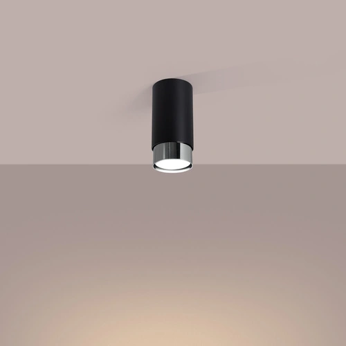 Stropní svítidlo NERO 12,5 černý chrom moderní kovové do obýváku a předsíně