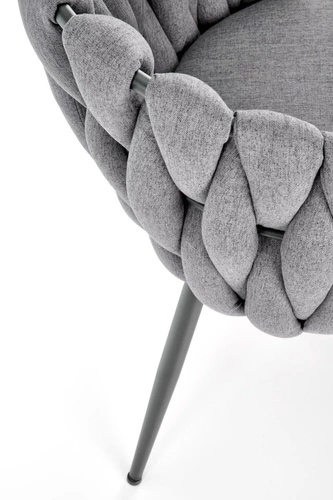 Čalouněná židle Wendy z veluru do jídelny a obýváku moderní glamour šedá Intesi