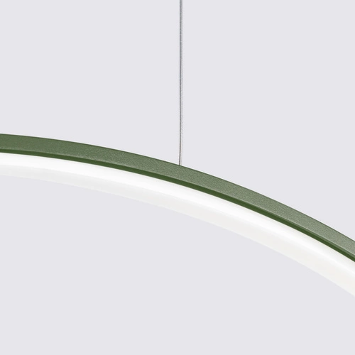 Závěsné LED svítidlo RIO olivově zelené moderní nad jídelní stůl 55 cm