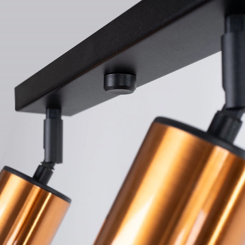 Stropní svítidlo WINX 4L černá měď moderní do obýváku a ložnice SOLLUX LIGHTING