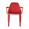 Zahradní židle PIU SCAB Design červená plastová stohovatelná moderní s područkami