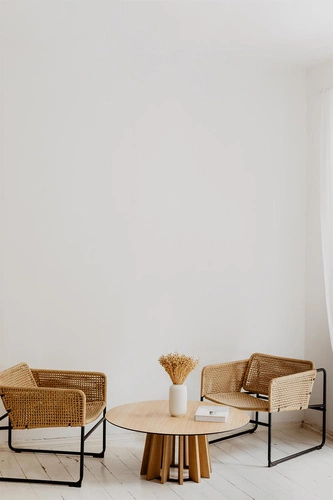 Kulatý dubový konferenční stolek TAVLE skandinávský do obýváku 100 cm NORDIFRA