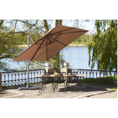 Zahradní slunečník Baza pískový House Nordic hliníkový skládací 295 cm