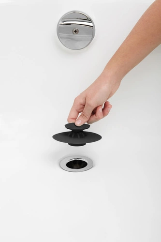 Silikonová zátka do dřezu Umbra Flex černá univerzální do koupelny a kuchyně 10 cm