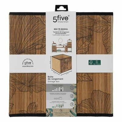 Bambusová krabice Blackflo 31x31 na regál Kallax, textilní, moderní 5five