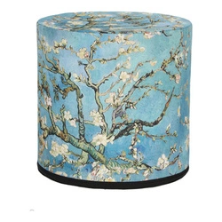 Zahradní kulatý puf Japandi MOOD moderní voděodolný na zahradu balkon terasu