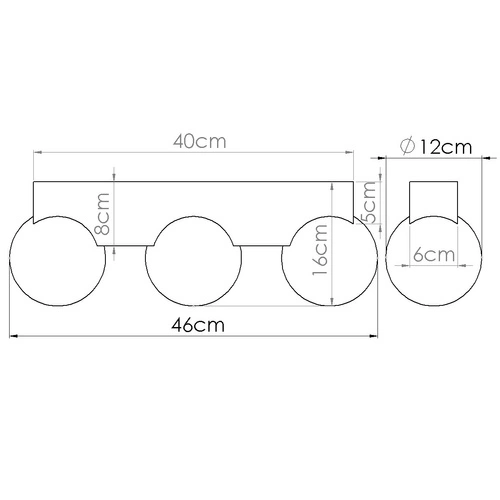 Stropní svítidlo BULBO 3 moderní kulaté dřevo a sklo bílé do obýváku SOLLUX