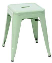 Kovová stolička Paris zelená inspirovaná Tolixem do kuchyně a obýváku moderní 46 cm