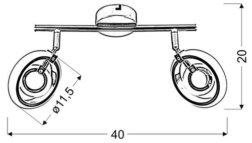 LED stropní svítidlo Celt moderní chromované s nastavitelným osvětlením do obýváku nebo ložnice 40 cm