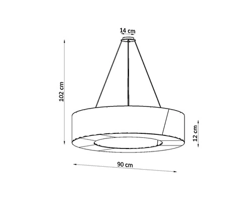 Lustr SATURNO SLIM 90 bílý