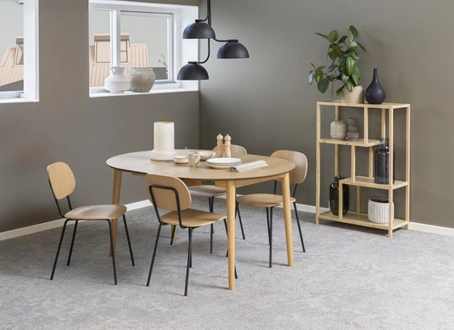 Bambusová knihovna Moso Actona 3 police přírodní do obýváku ve skandinávském stylu