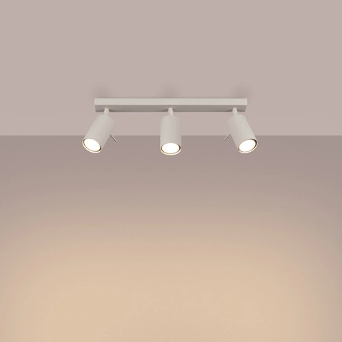 Stropní svítidlo RING 3L béžové moderní kovové do obývacího pokoje a ložnice s otočnými stínidly