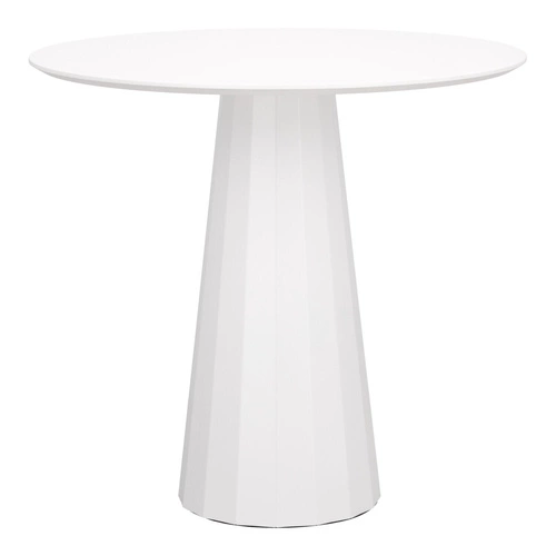 Kulatý jídelní stůl Florero 80 cm bílý moderní na jedné noze do jídelny a obýváku Intesi