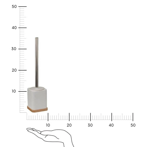 WC kartáč Natureo bílý z pryskyřice a dřeva do koupelny 5five simply smart