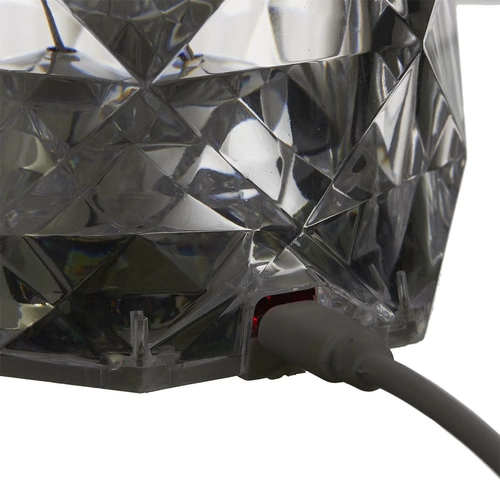 LED noční lampička Crystal Intesi glamour s dálkovým ovládáním 12 barev do ložnice a obýváku 21,5 cm