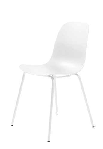 Whitby moderní bílá plastová židle do jídelny a kuchyně ve skandinávském stylu