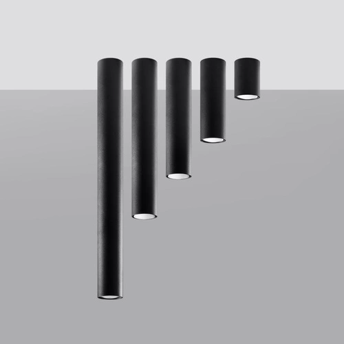 Stropní svítidlo černé moderní kovové Lagos 10 do obýváku kuchyně ložnice Sollux