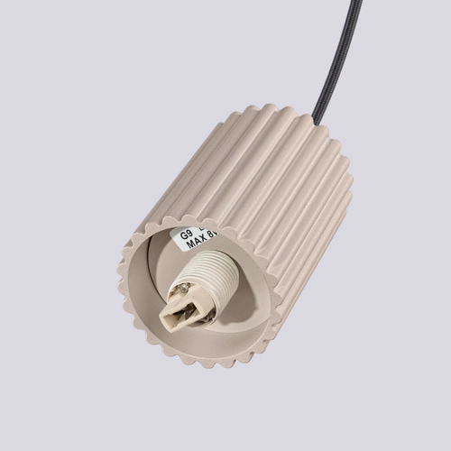 Moderní závěsné svítidlo koule HALO 1 taupe skleněné do obýváku a ložnice béžové