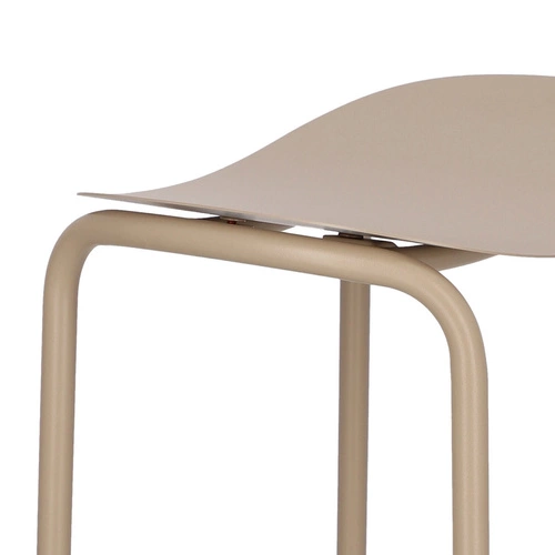 Šedá kovová barová stolička bez opěrky Trick moderní do kuchyně a na zahradu 65 cm SCAB Design