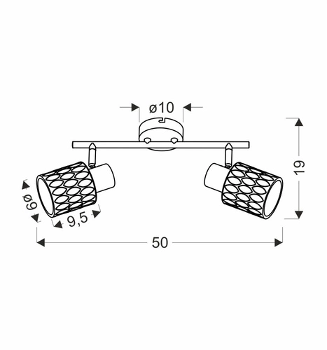 Černé skleněné stropní svítidlo Bill 2x do obýváku a kuchyně industriální