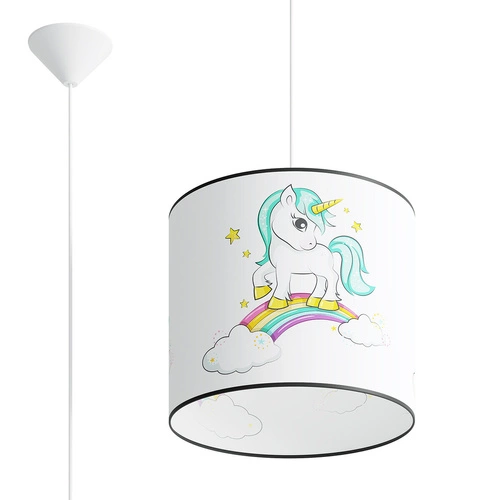 Závěsné svítidlo UNICORN 30 moderní do dětského pokoje s motivem jednorožce 30 cm