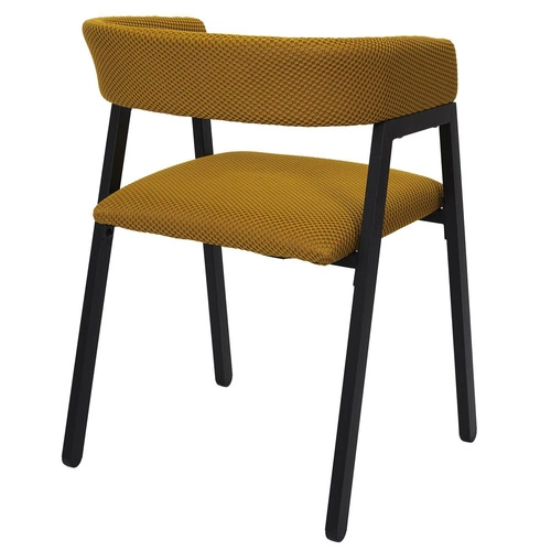 Žlutá čalouněná jídelní židle Craft Intesi s područkami, moderní do kuchyně