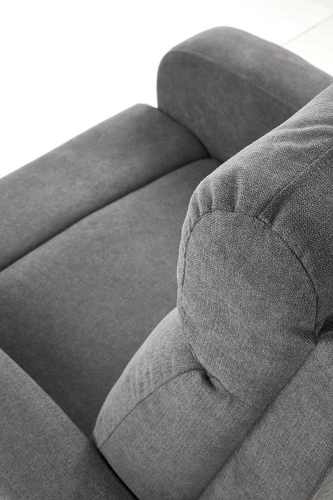 Rozkládací křeslo do obýváku Graus šedé moderní s relaxační funkcí čalouněné látkou