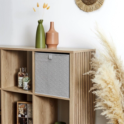 Box / Krabice do regálu 30x30cm šedá světlá kostka