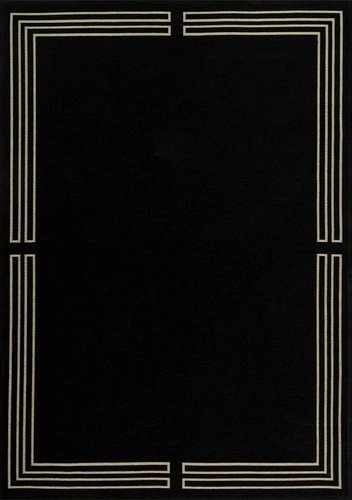 Koberec do obýváku Royal Black 200x300 moderní glamour art deco černý snadno čistitelný