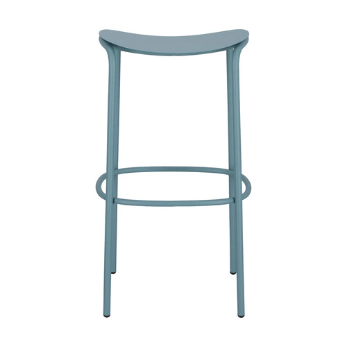 Kovová barová židle Trick 75 cm modrá moderní do kuchyně a na ostrůvek SCAB Design