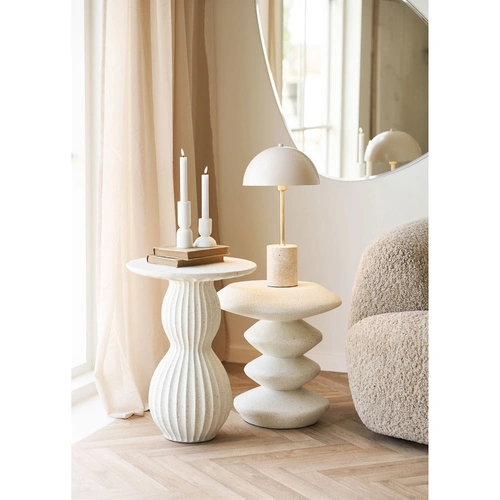 Stolní lampa Sheffield mramorová béžová glamour do obývacího pokoje a ložnice