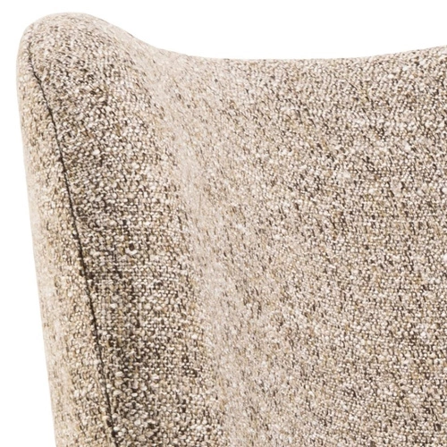 Relaxační křeslo Elmont skandinávské do obýváku plyšové béžové dubové dřevo Actona