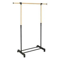 5five simply smart moderní černý stojanový věšák na oblečení na kolečkách do předsíně