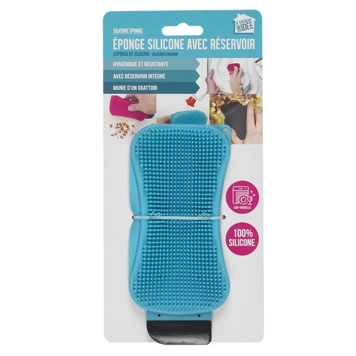 Silikonová houbová škrabka růžová