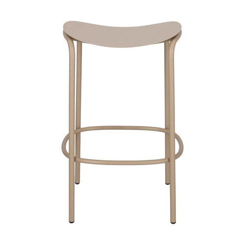 Šedá kovová barová stolička bez opěrky Trick moderní do kuchyně a na zahradu 65 cm SCAB Design