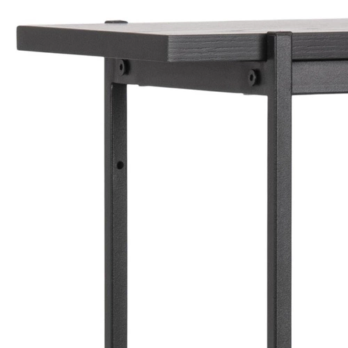 Kovový regál s kabinou Angus černý industriální do obýváku a pracovny 94 cm